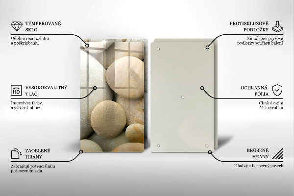 Chopping board Oval stone pattern