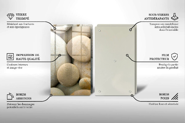 Chopping board Oval stone pattern