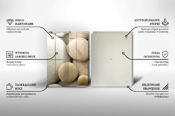 Chopping board Oval stone pattern