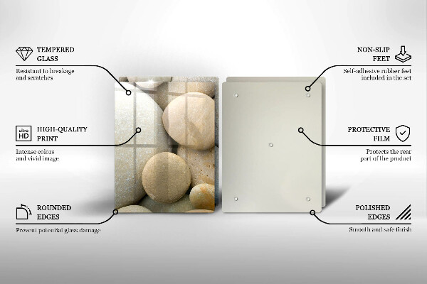 Chopping board Oval stone pattern