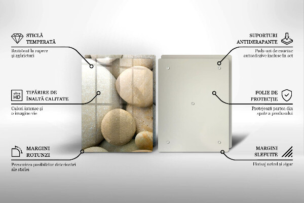 Chopping board Oval stone pattern