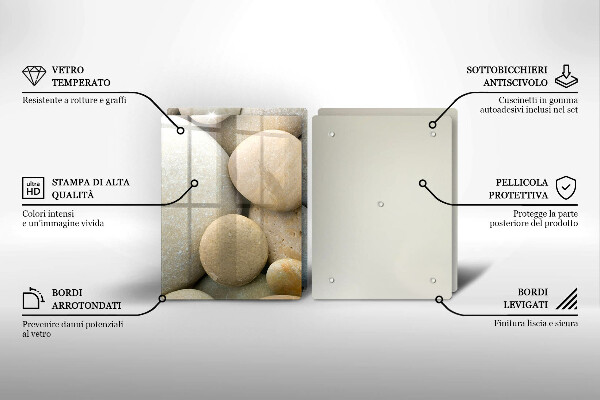 Chopping board Oval stone pattern