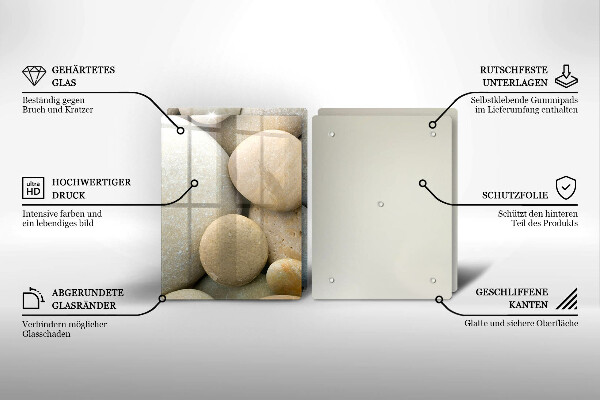 Chopping board Oval stone pattern