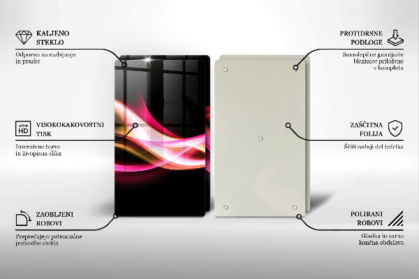 Chopping board Neon Smoke abstraction