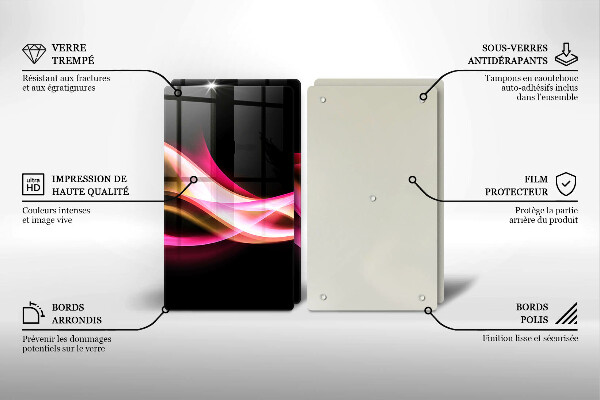 Chopping board Neon Smoke abstraction