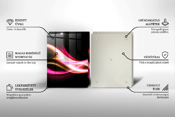 Chopping board Neon Smoke abstraction