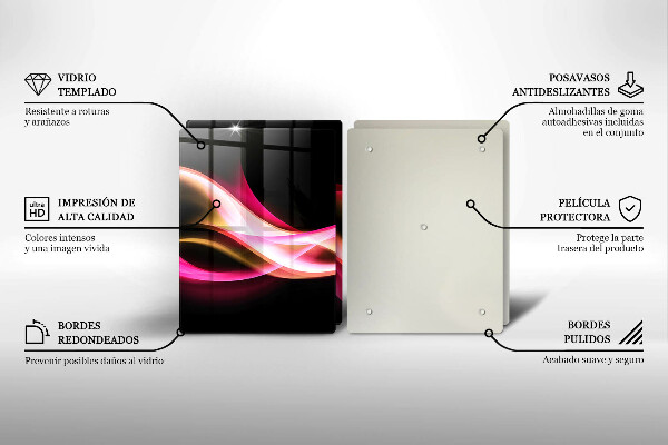 Chopping board Neon Smoke abstraction