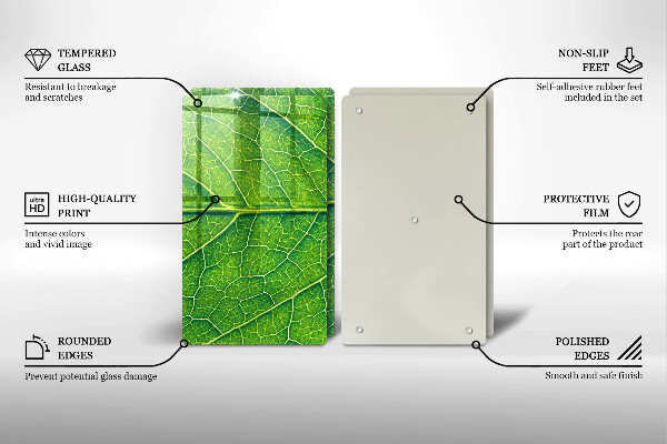Chopping board Leaf lines nature