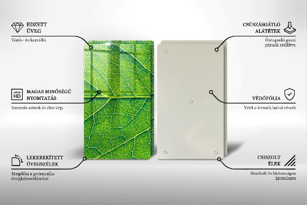 Chopping board Leaf lines nature