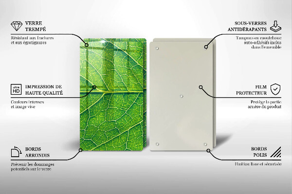 Chopping board Leaf lines nature