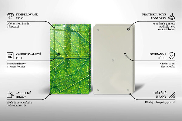 Chopping board Leaf lines nature