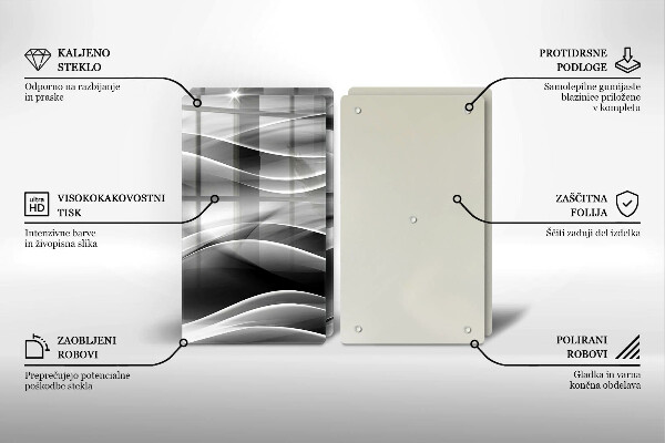 Chopping board Abstraction of smoke lines