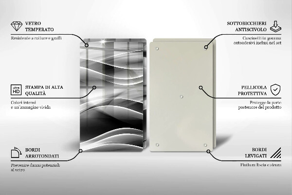 Chopping board Abstraction of smoke lines
