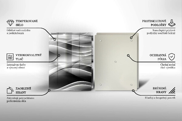 Chopping board Abstraction of smoke lines