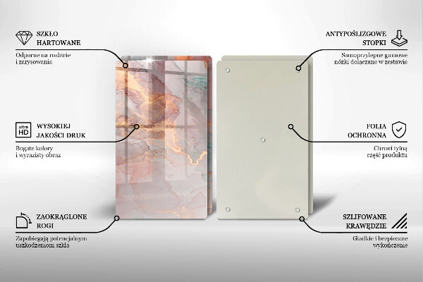 Chopping board Marble with gold