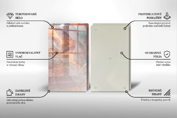 Chopping board Marble with gold