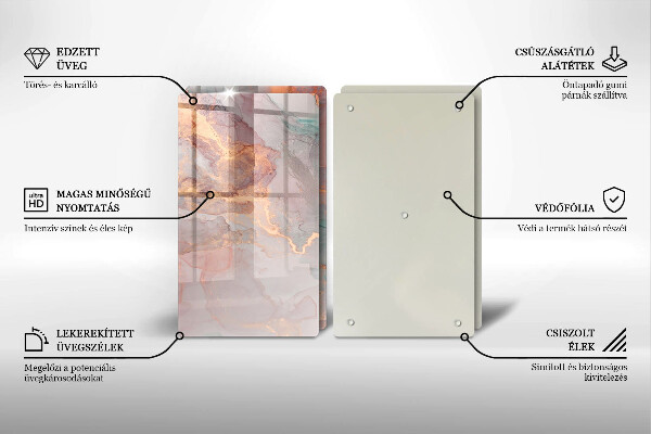 Chopping board Marble with gold