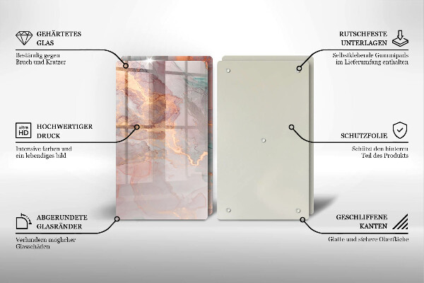 Chopping board Marble with gold