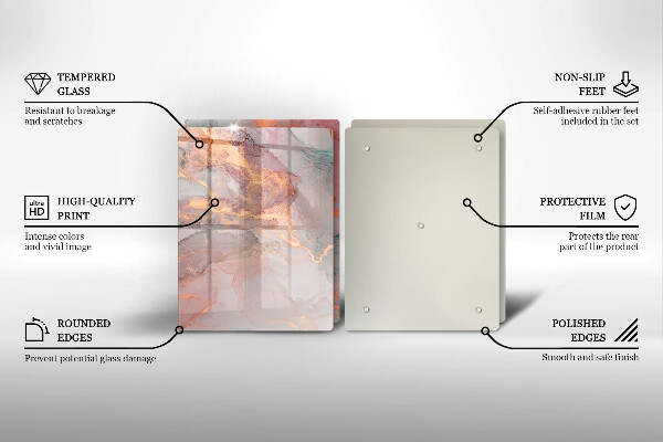 Chopping board Marble with gold