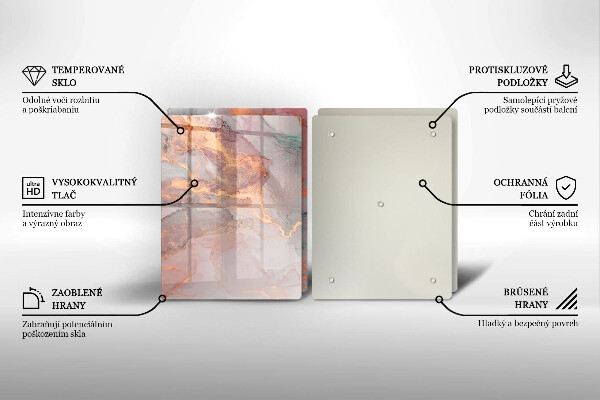 Chopping board Marble with gold