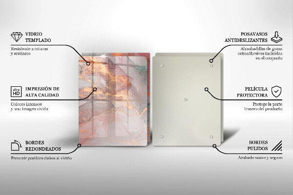 Chopping board Marble with gold