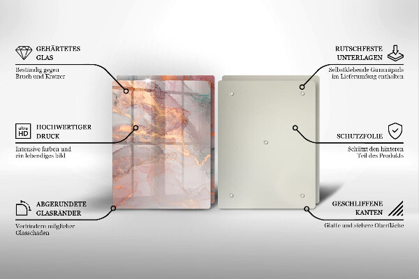 Chopping board Marble with gold