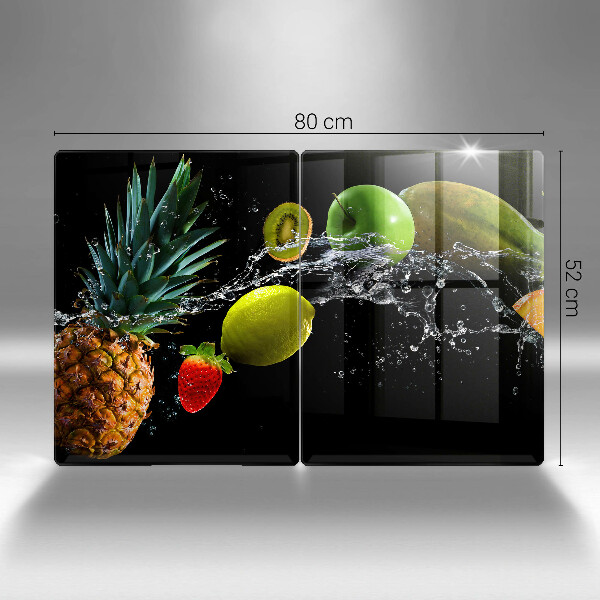 Chopping board Fruits in water