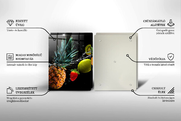 Chopping board Fruits in water