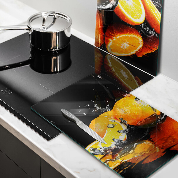 Chopping board Juicy fruit oranges