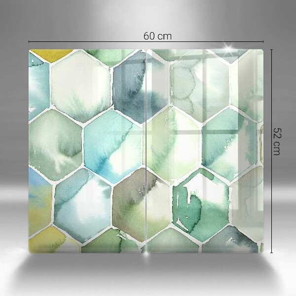 Chopping board Watercolor hexagons
