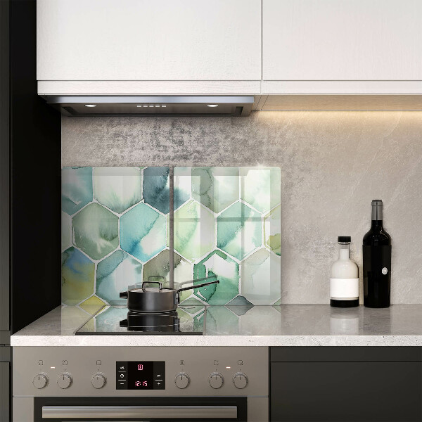 Chopping board Watercolor hexagons