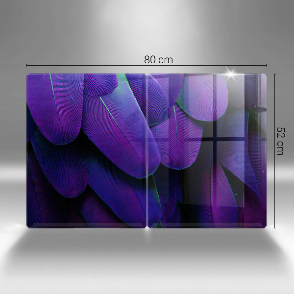 Chopping board Neon feathers