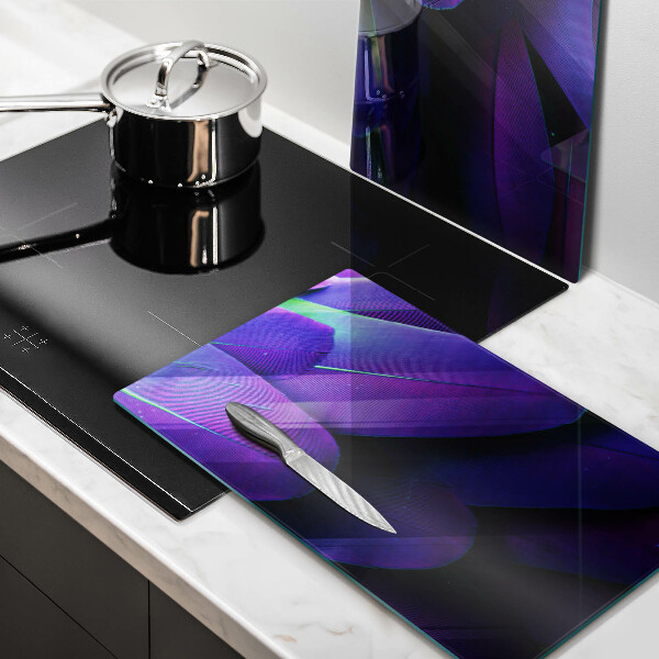 Chopping board Neon feathers