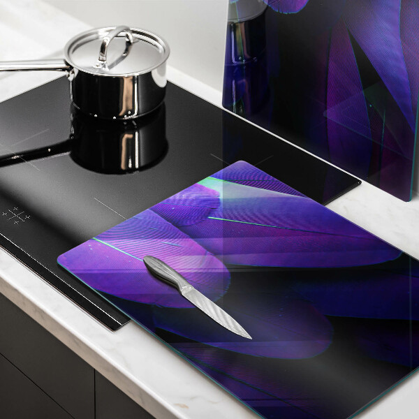 Chopping board Neon feathers