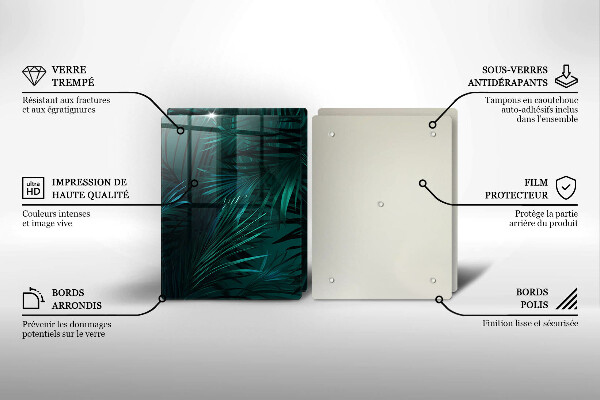 Chopping board Wild jungle leaves