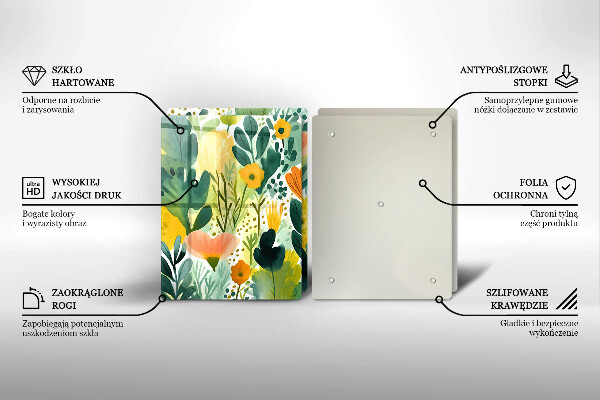 Chopping board Painted flowers