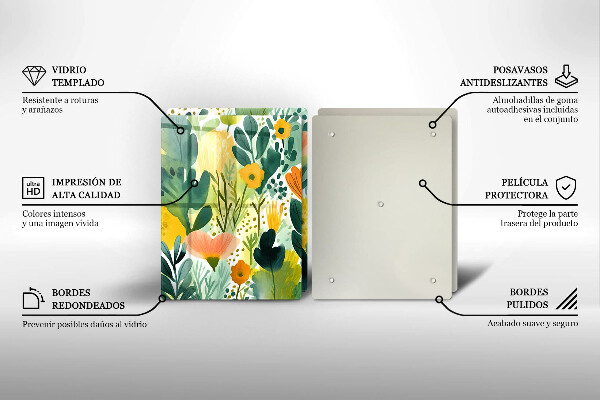 Chopping board Painted flowers