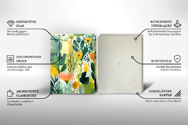 Chopping board Painted flowers