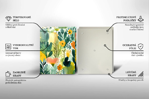 Chopping board Painted flowers