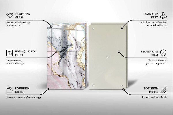 Chopping board Pastel marble