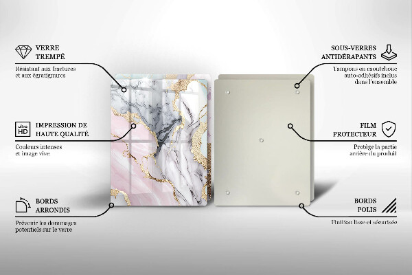 Chopping board Pastel marble