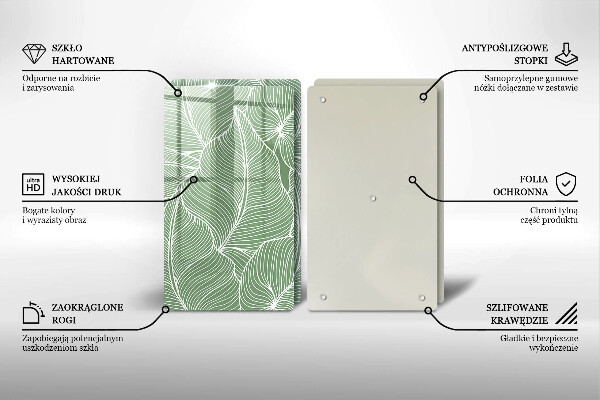 Chopping board Linear leaves