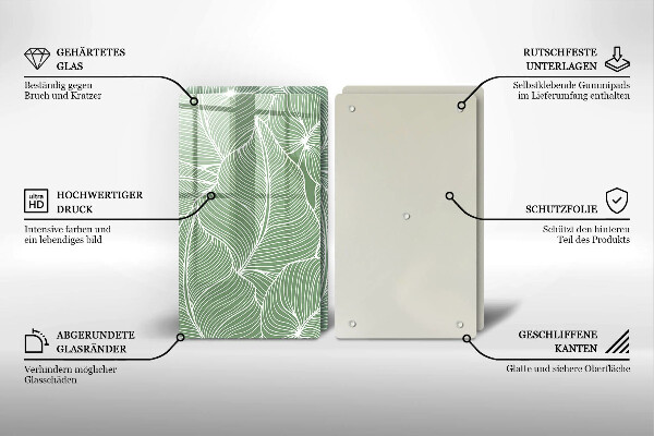 Chopping board Linear leaves