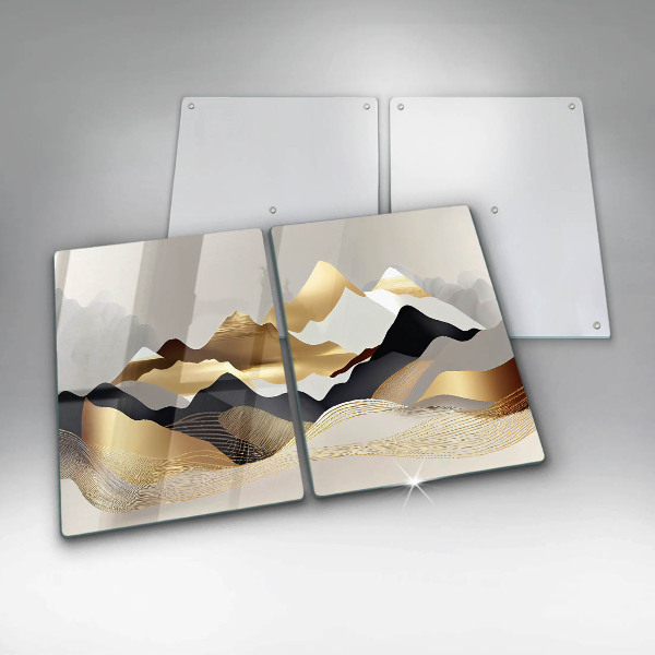 Chopping board Abstraction of golden mountains