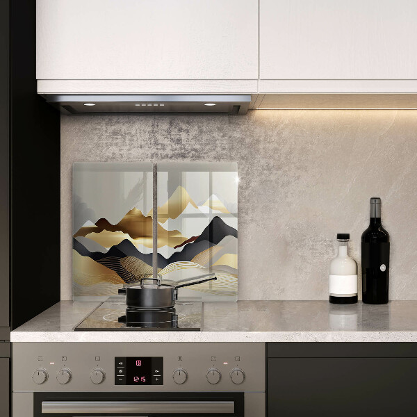 Chopping board Abstraction of golden mountains