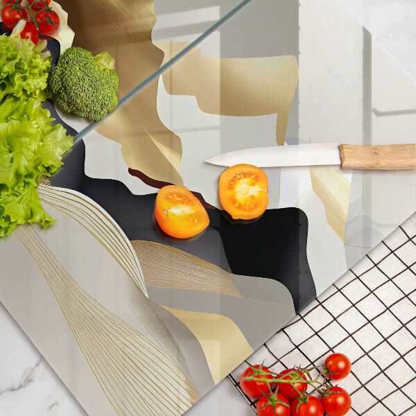 Chopping board Abstraction of golden mountains
