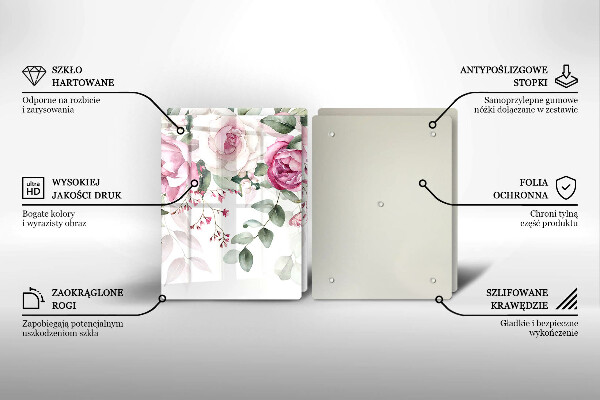 Chopping board Watercolor roses