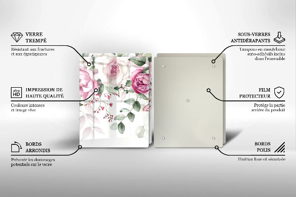 Chopping board Watercolor roses