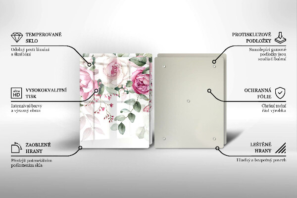 Chopping board Watercolor roses