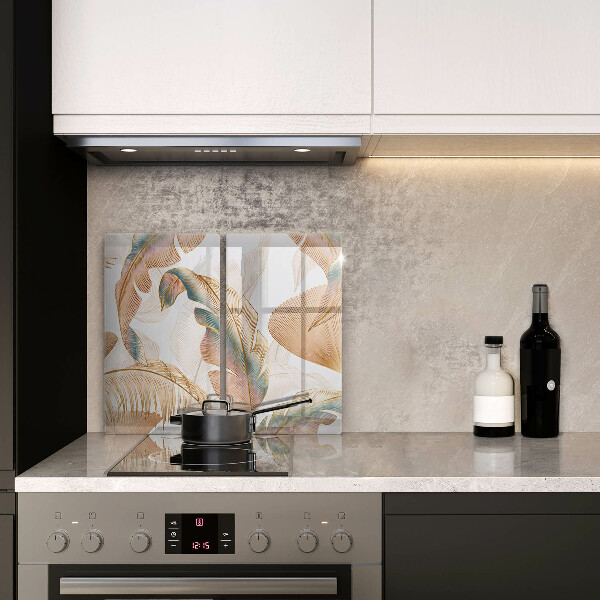 Chopping board Boho feathers and leaves